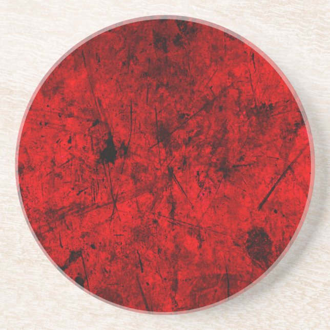 Porta-copos Red Black grunge abstrato digital art (Frente)