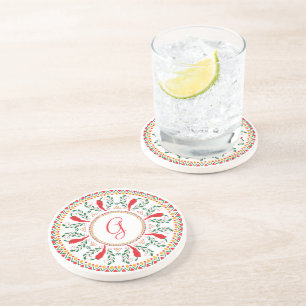 Porta-copos Red Chile Pepper Wreath