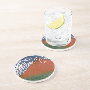 Porta-copos Red Fuji, Aka Fujiyama Volcano Katsushika Hokusai