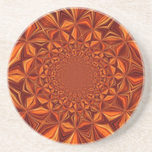Porta-copos Red Kaleidoscope Digital Art Pattern- 28503