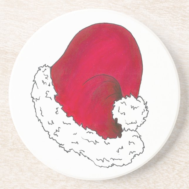 Porta-copos Red Santa Claus Hat Papais noeis Secretos Natal (Frente)