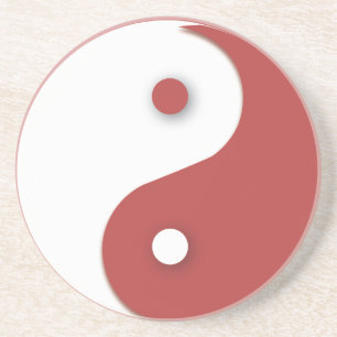 Porta copos Red & White Yin & Yang