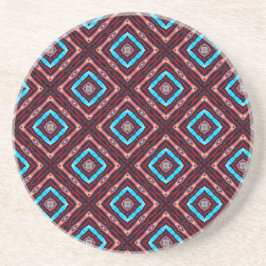 Porta-copos Red With Blue Diamond