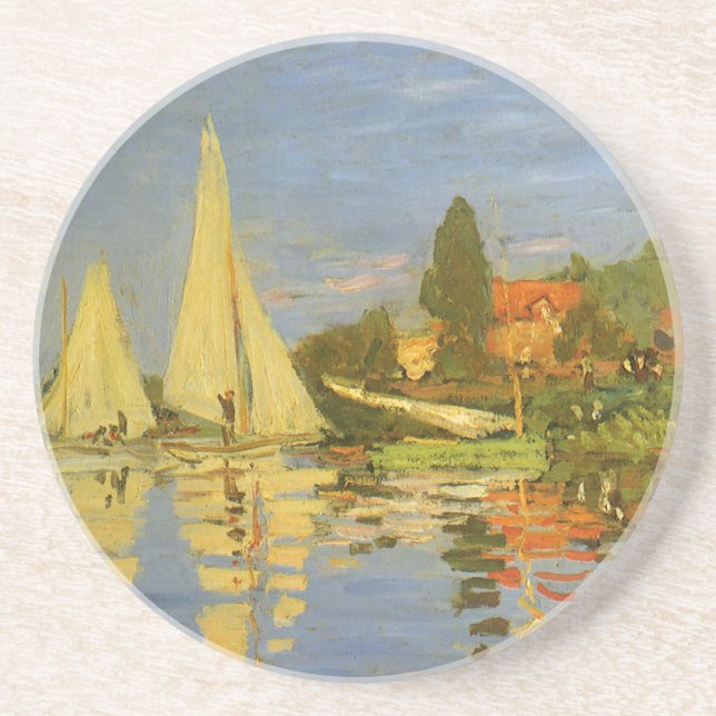Porta-copos Regata em Argenteuil de Claude Monet (Frente)
