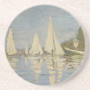 Porta-copos Regatas em Argenteuil, Pintura a Óleo, Claude Mone
