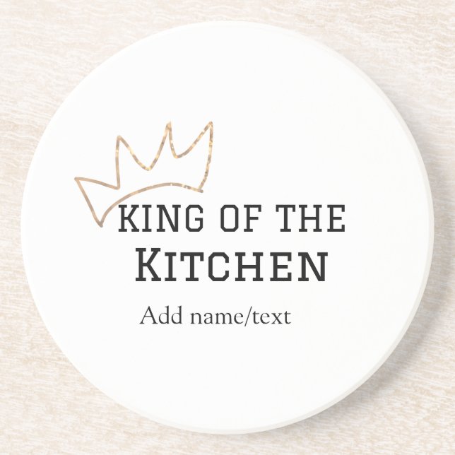 Porta-copos Rei do cozinhar do cozinheiro da cozinha adiciona  (Frente)