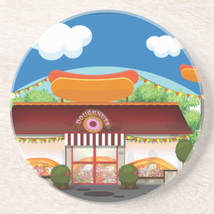 Porta-copos Restaurante de Fast Food Cartoon