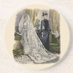 Porta-copos Retrato de Noiva de Casamento Antigo, Noiva Vitori