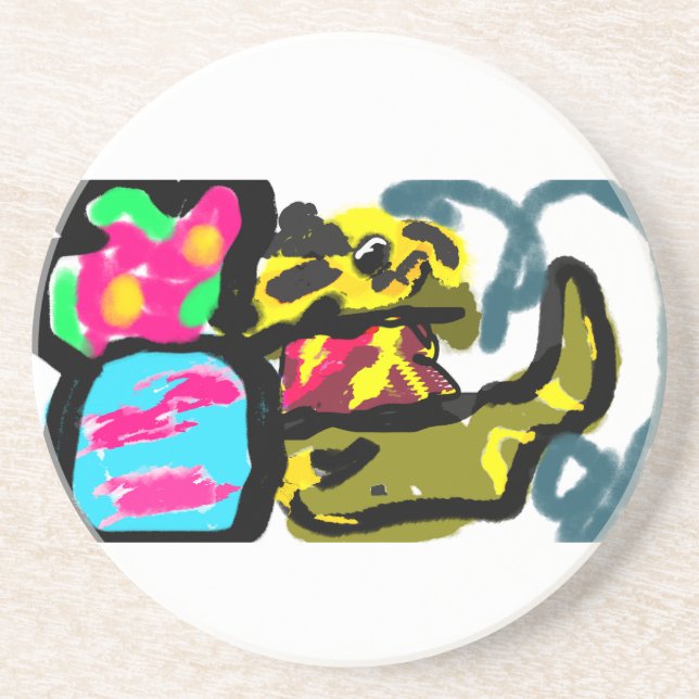 Porta-copos Retriever de ouro e primavera (Frente)