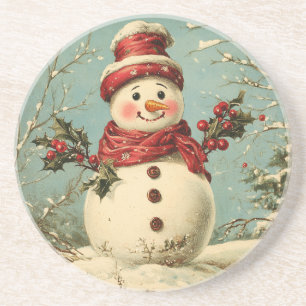 Porta-copos Retro Christmas Snowman