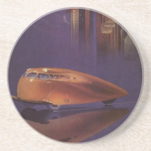 Porta-copos Revista Vintage Motor Cover, Carro Futurista da Ci