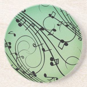Porta-copos Rico Notes Green Music Design