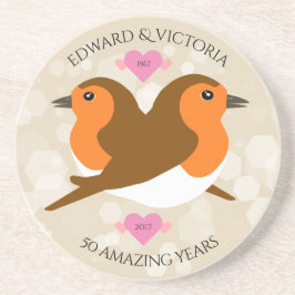 Porta-copos Robins europeus aves selvagens todos os anos