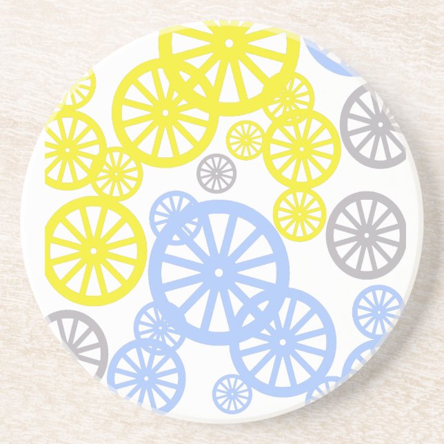 Porta-copos Roda de Padrão Circular Funky Feliz Produto (Frente)