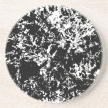 Ronda de Formação de Gelo Abstrato a Preto e Branc