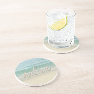 Porta-copos Rope náutico relaxa texto no oceano