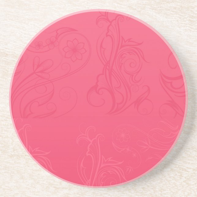 Porta copos rosa abstrato (Frente)