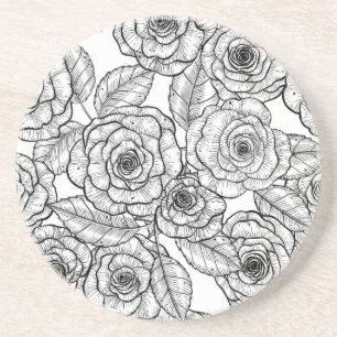 Porta-copos Rosa desenhado à mão