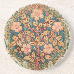 Porta-copos Rosa Wreath Embroiderme Design por William Morris