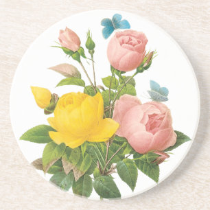 Porta-copos Rosas Chá Amarelo Persa Vintage por Redoute