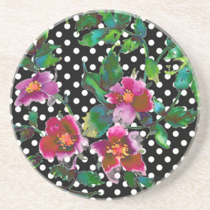Porta-copos Rosas de cor de água magenta, cor-de-rosa, elegant