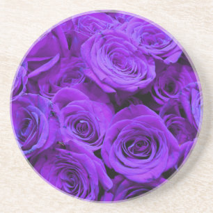 Porta-copos rosas roxas violetas românticas, buquê de rosa b