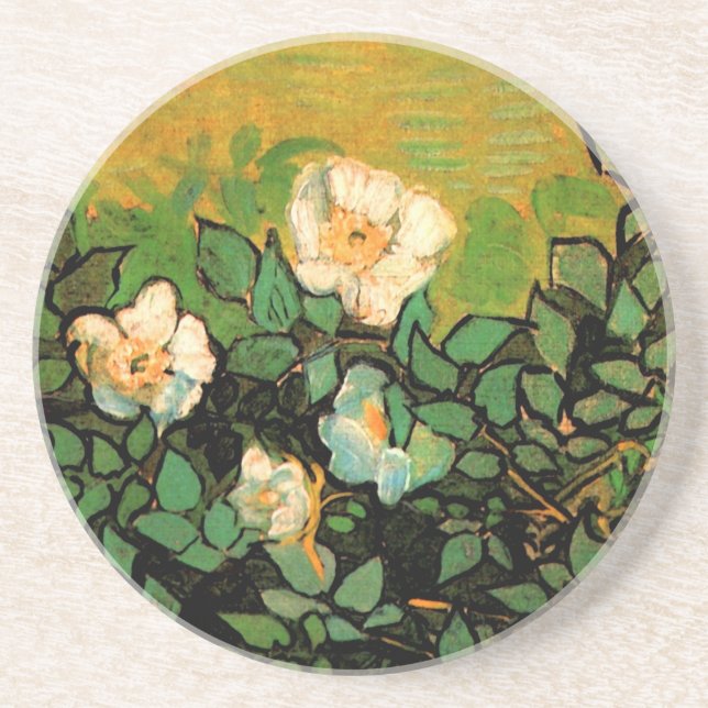 Porta-copos Rosas selvagens (F597) Van Gogh Fine Art (Frente)