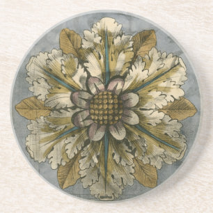 Porta-copos Rosette de demissão decorativa em Cinza