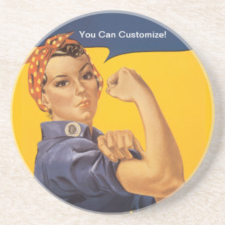 Porta-copos Rosie the Riveter We Can Do It! Your Text Here