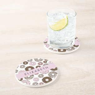 Porta-copos Rosquinhas Rosa, Rosquinhas Marrons, Espelhos, Seu