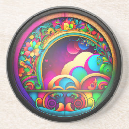 Porta-copos Roteiros multicores 3D vibrantes