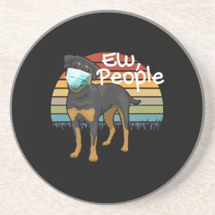 Porta-copos Rottweiler Copo com Máscara - Pessoas - Rottweile