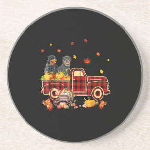Porta-copos Rottweiler Pumpkin Fall Folha de Graças