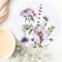 Porta-copos Roxo Buquê de flor selvagem Floral