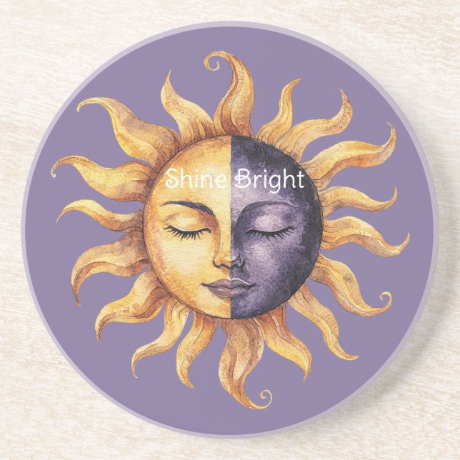 Porta-copos Roxo Dourado Brilha Sol Forte (Frente)