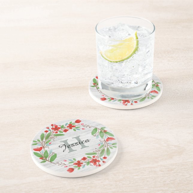 Porta-copos Rua Vermelha da Flor Personalizada (Lateral)