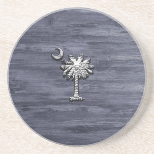 Porta-copos Rustic South Carolina Palmetto e Lua