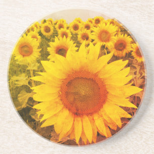 Porta-copos Rustic Sunflower Vintage Floral