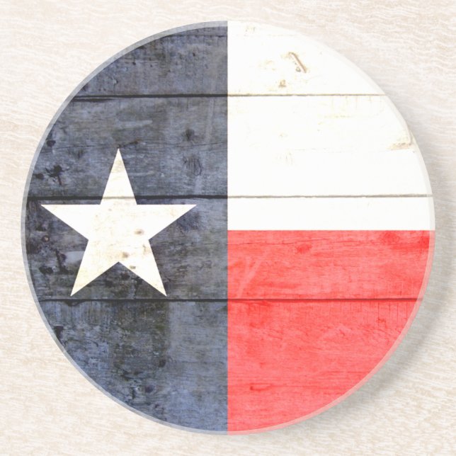 Porta-copos Rustic Texas Flag (Frente)