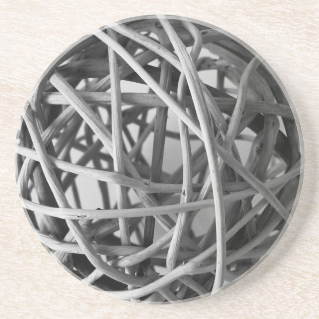 Porta-copos Rustic Wicker Ball (Frente)