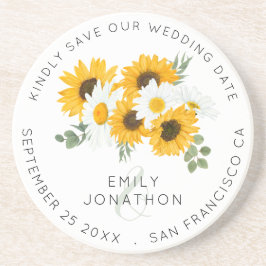Porta-copos Rústicos Girassóis Guardam A Data