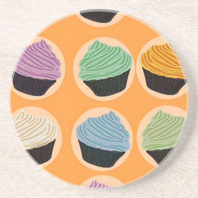 Porta-copos Sabores do cupcake (Frente)