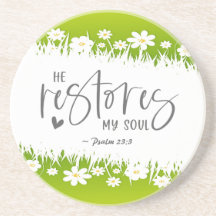 Salmo 23:3 Ele restaura minha Bíblia de alma Verse