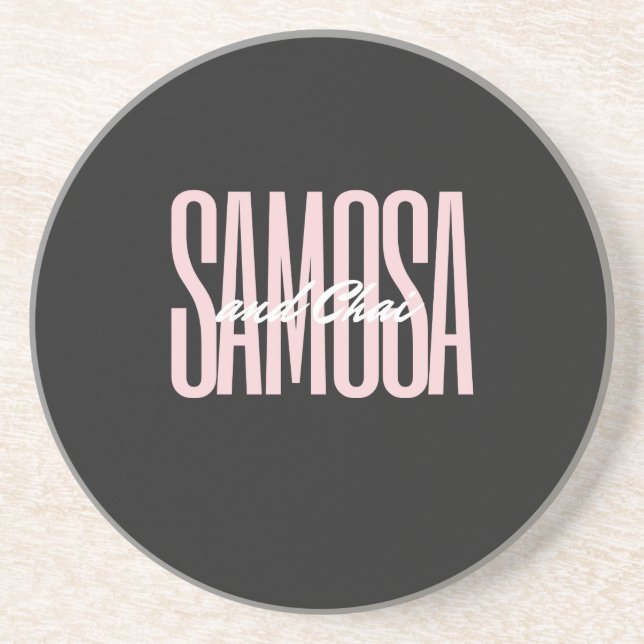 Porta-copos Samosa e camisa chai Relógio Grande (Frente)