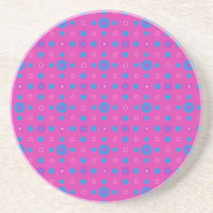 Porta copos Sandstone bonito, magenta e azul brilh