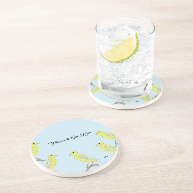 Porta copos Sandstone: Canárias (Lateral)