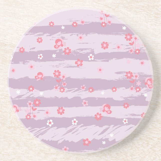 Porta-copos Sandstone Coaster – Butterfly Garden (Frente)