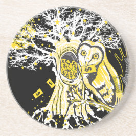 Porta-copos Sandstone Coaster – Urban Tree Owl & Wealth