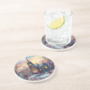 Porta copos Sandstone da Igreja de Vidro Estreita