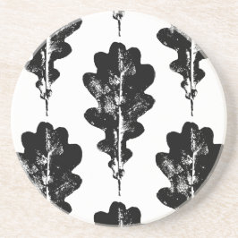 Porta-copos Sandstone de Impressão de Folha de Oak Negro e Bra